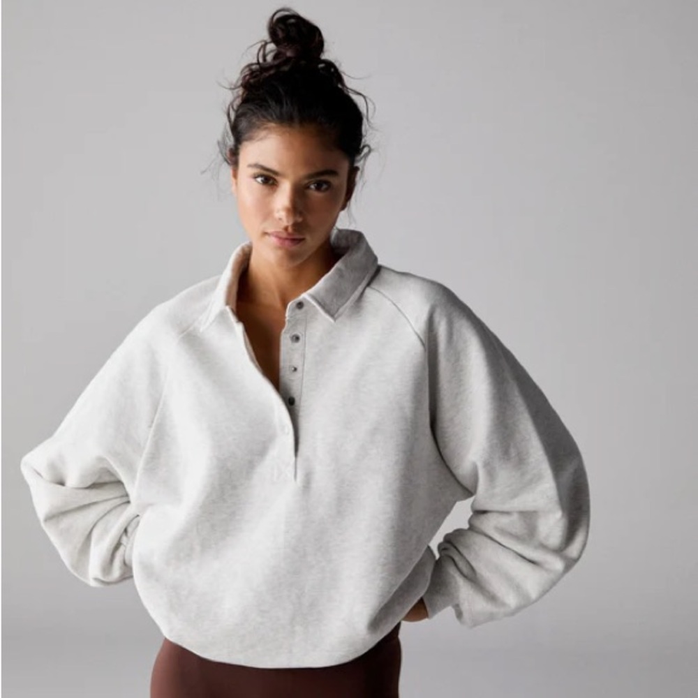 ADANOLA Button Up Sweatershirt